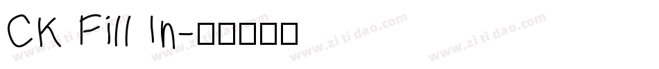 CK Fill In字体转换